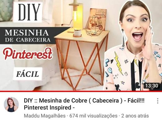 DIY :: Mesinha de Cobre ( Cabeceira ) - YouTube