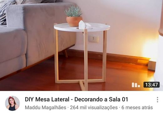 DIY Mesa Lateral - Decorando a Sala 01 - YouTube