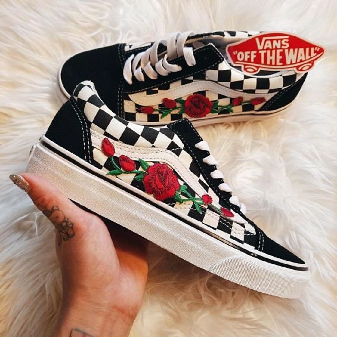 Fashion beautiful rose vans