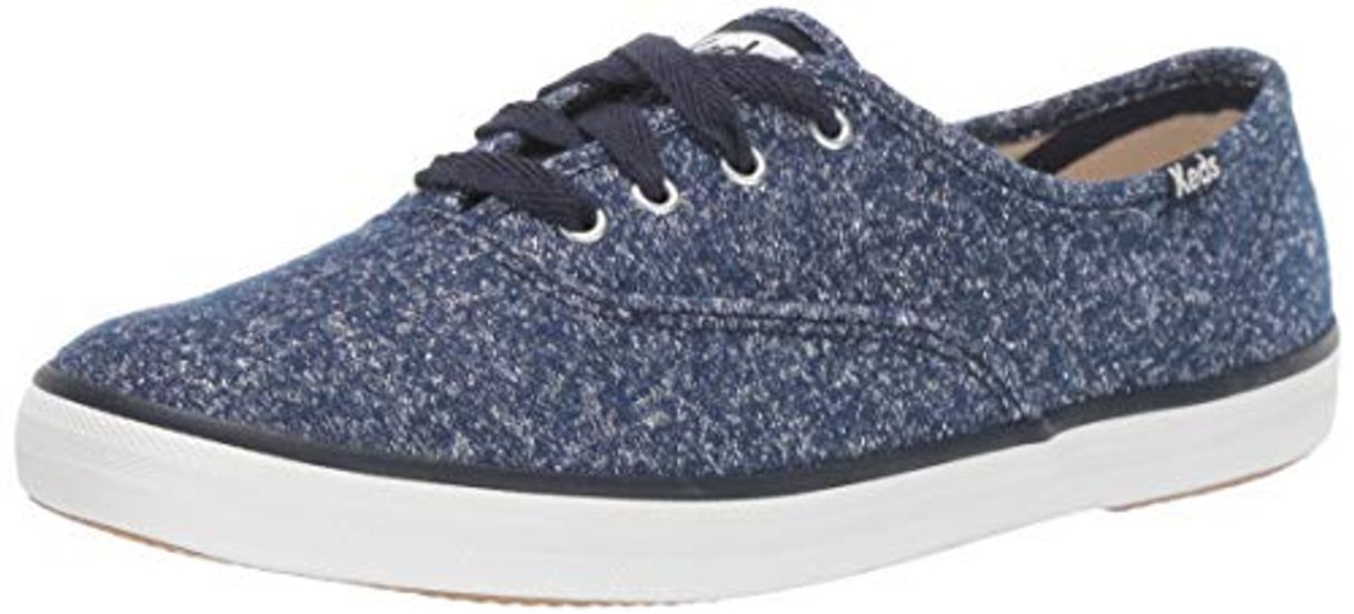 Fashion Keds Champion Lurex Tenis de Jersey para Mujer, Azul