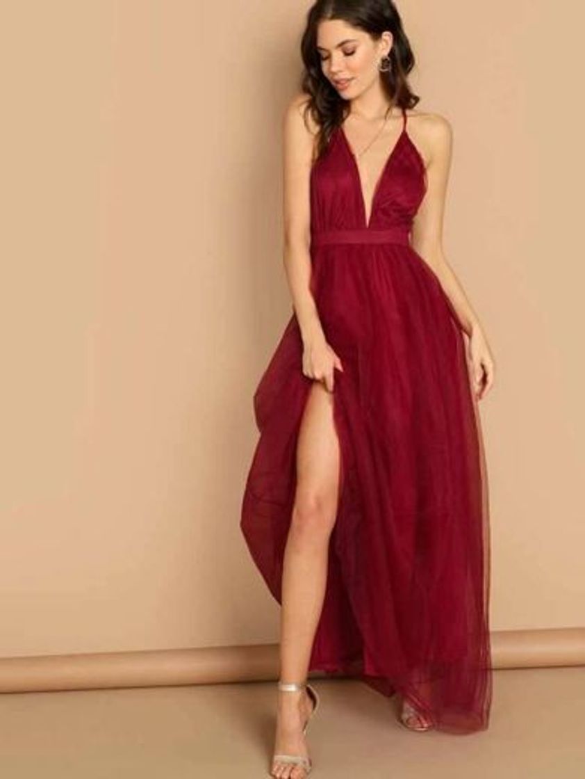 Vestido rojo - llama éxito | SHEIN