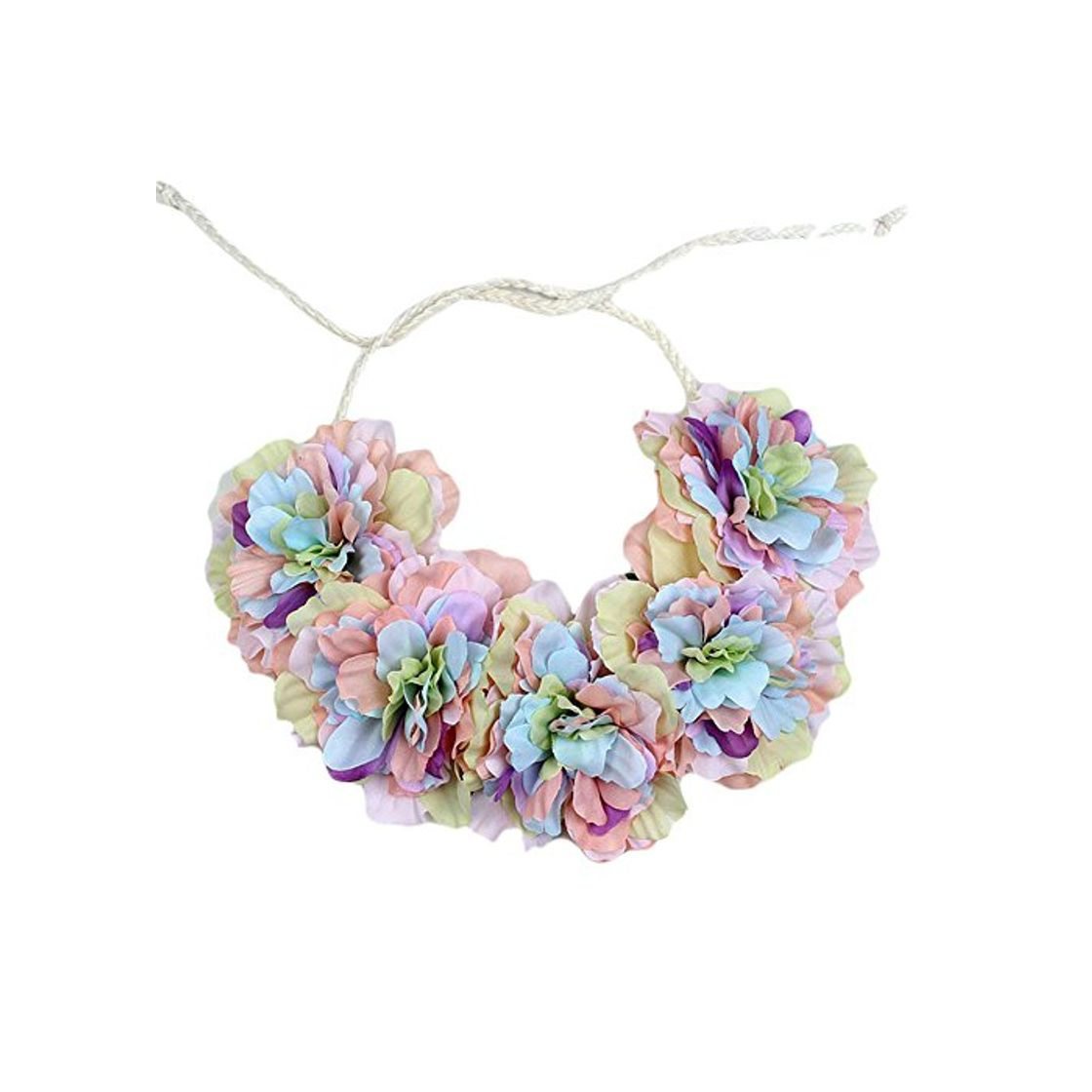 Moda Kanggest 1 Piezas Diadema de Flores Mujer Venda de Pelo Guirnalda Cinta