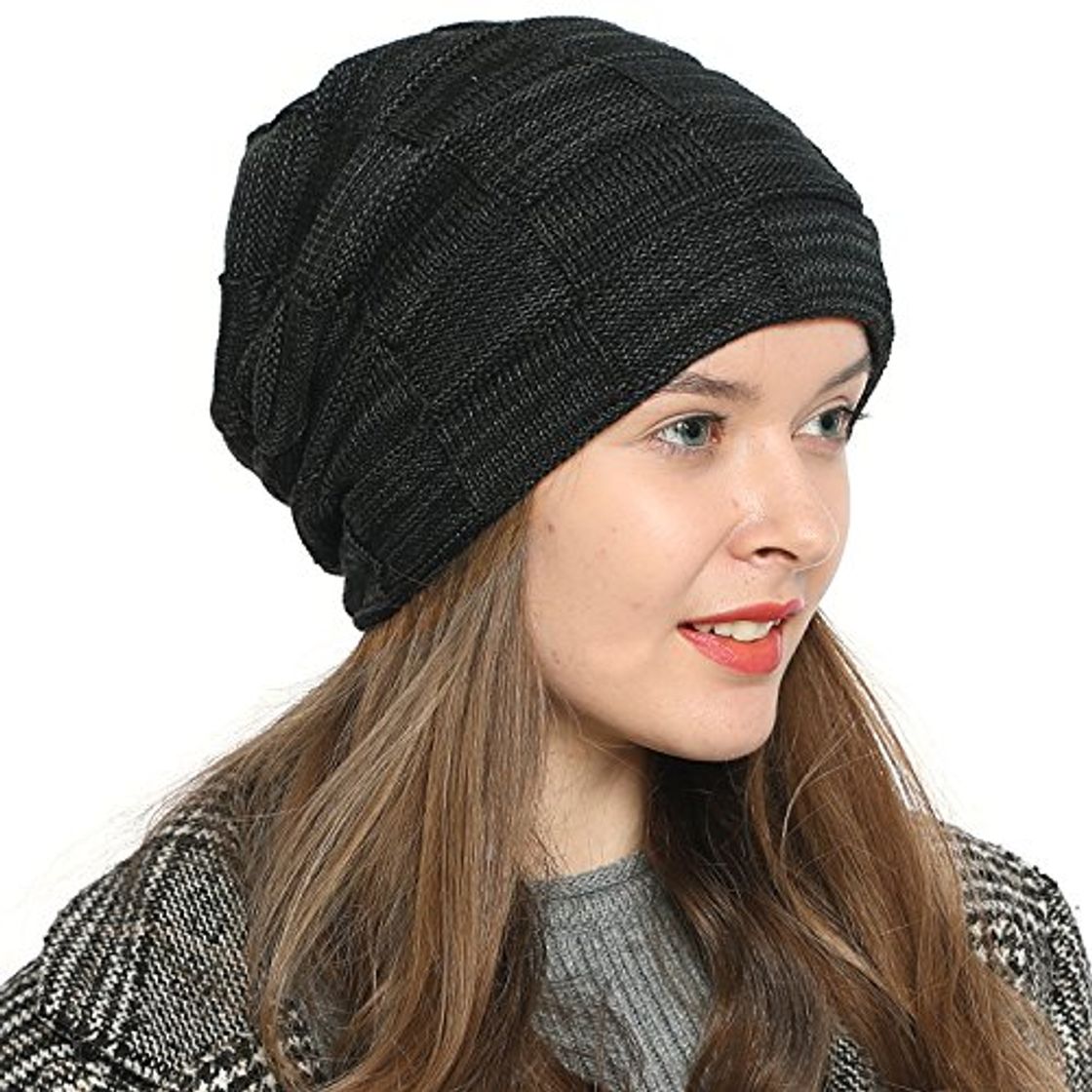 Moda DonDon Mujer Caliente Gorro de Invierno Gorro diseño Flexible Gorro de Punto