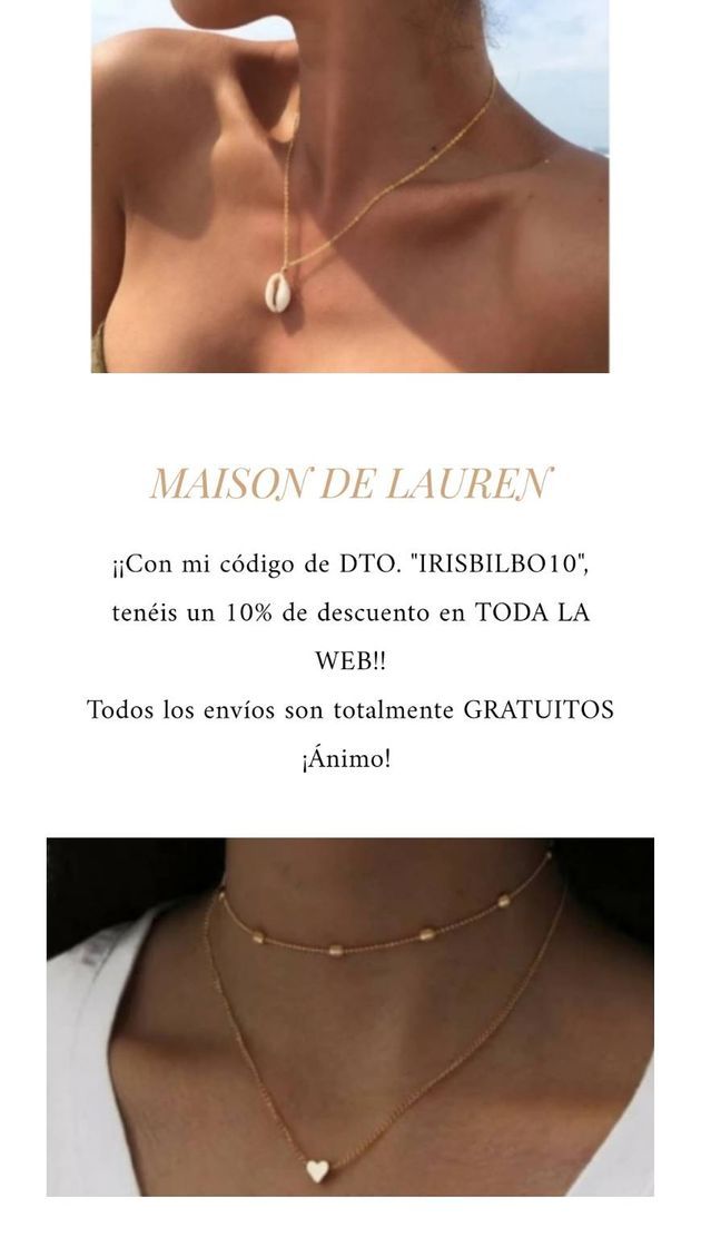 Fashion Código de DTO. de Iris en todos los productos de la joyería