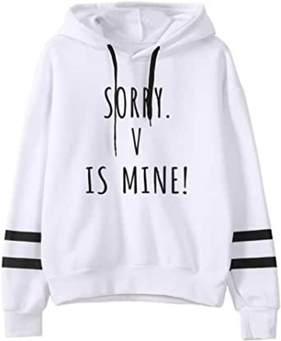 Fashion SIMYJOY Sudadera con Capucha Korea Pop Unisex Sweat K-Pop Sudadera Rayas de