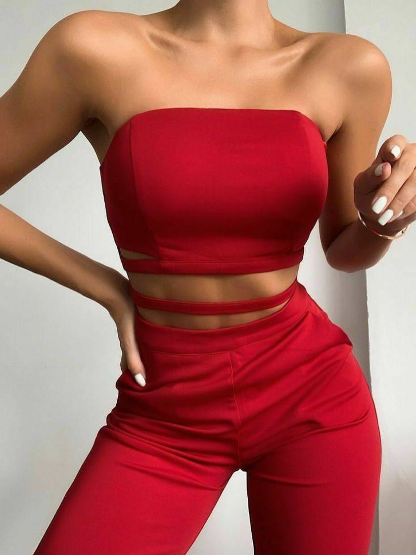 Fashion conjunto vermelho