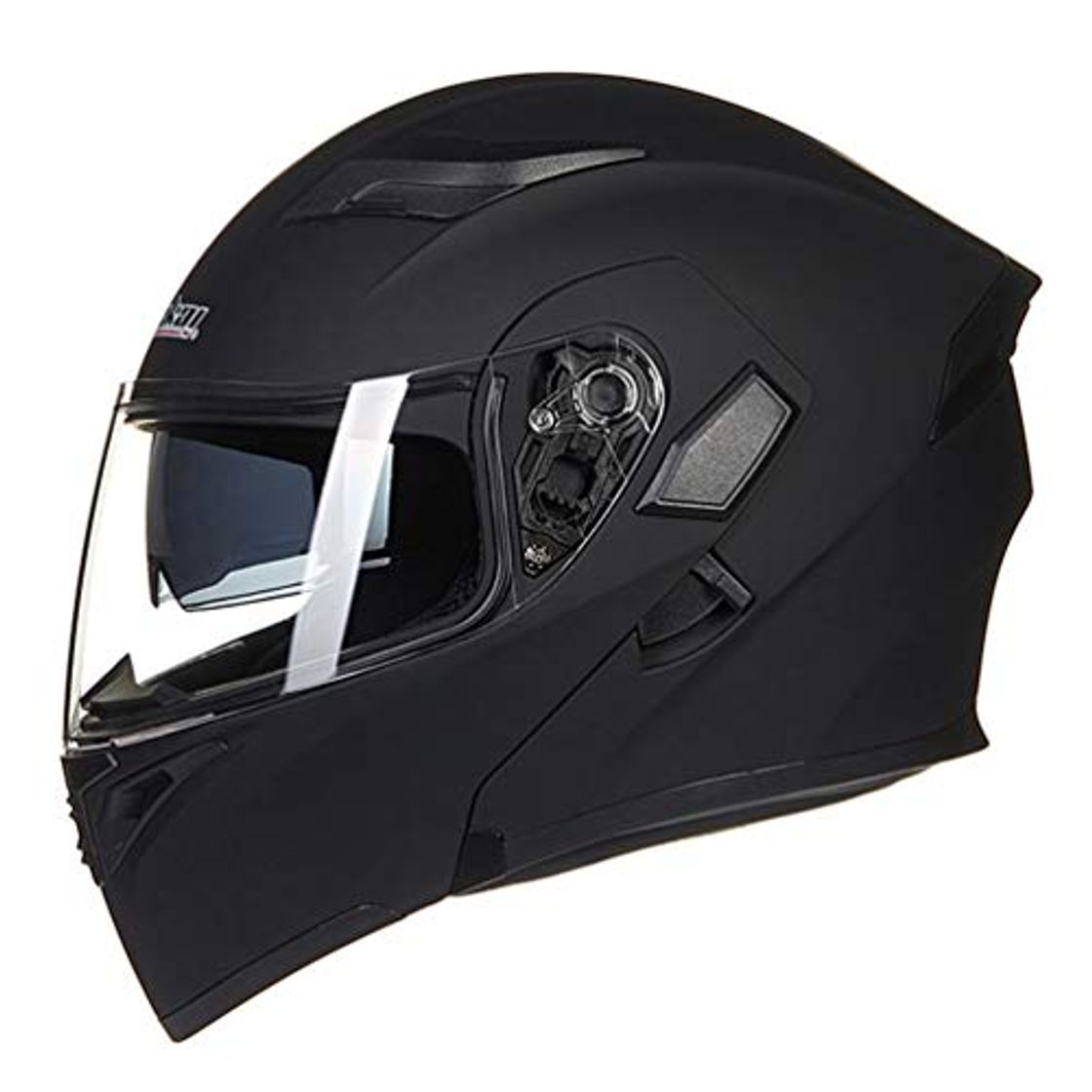 Product Qianliuk Casco de la Motocicleta para los Hombres y Las Mujeres Doble Lente Full Face Casco Racing capacete con Visera Interior Puede Poner Auricular Bluetooth Flip up Casco