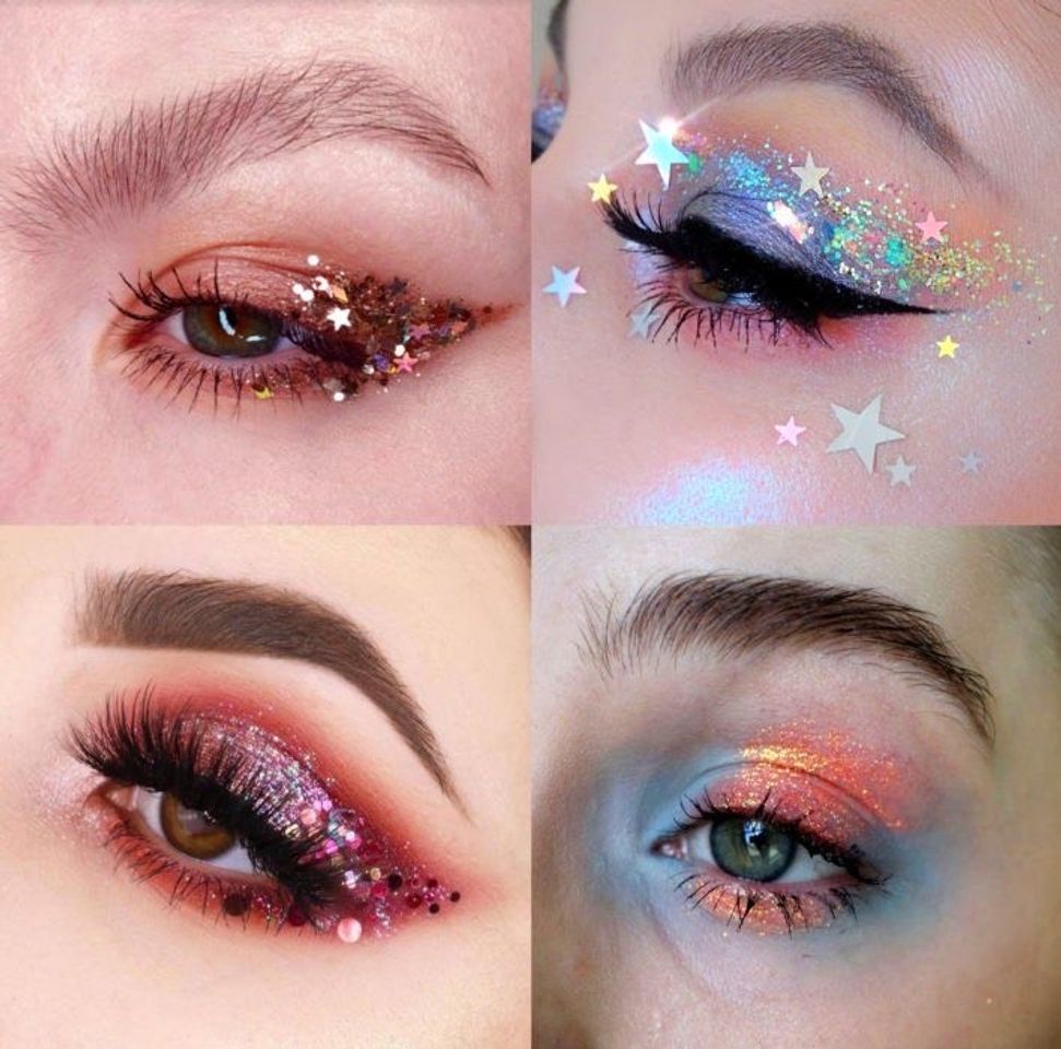 Moda Maquillaje de ojos con glitter ✨ 😍