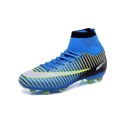 BOLOG Zapatos de Fútbol Hombre Spike Aire Libre Profesionales Atletismo Training Botas de Fútbol Ligero Tacos Futbol Zapatos de Deporte