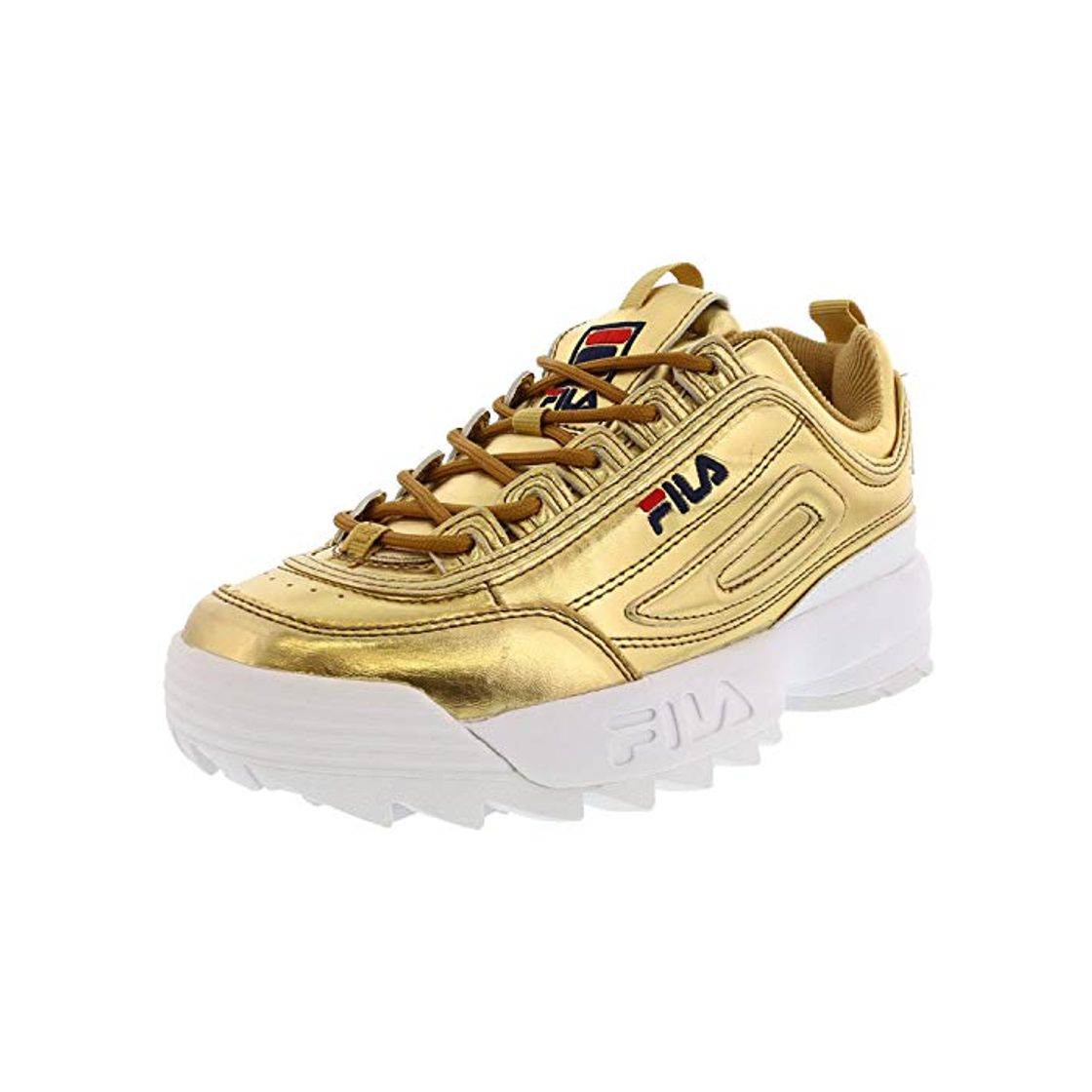 Social Fila Womens Disruptor II Premium Metallic Gold/White Sneaker