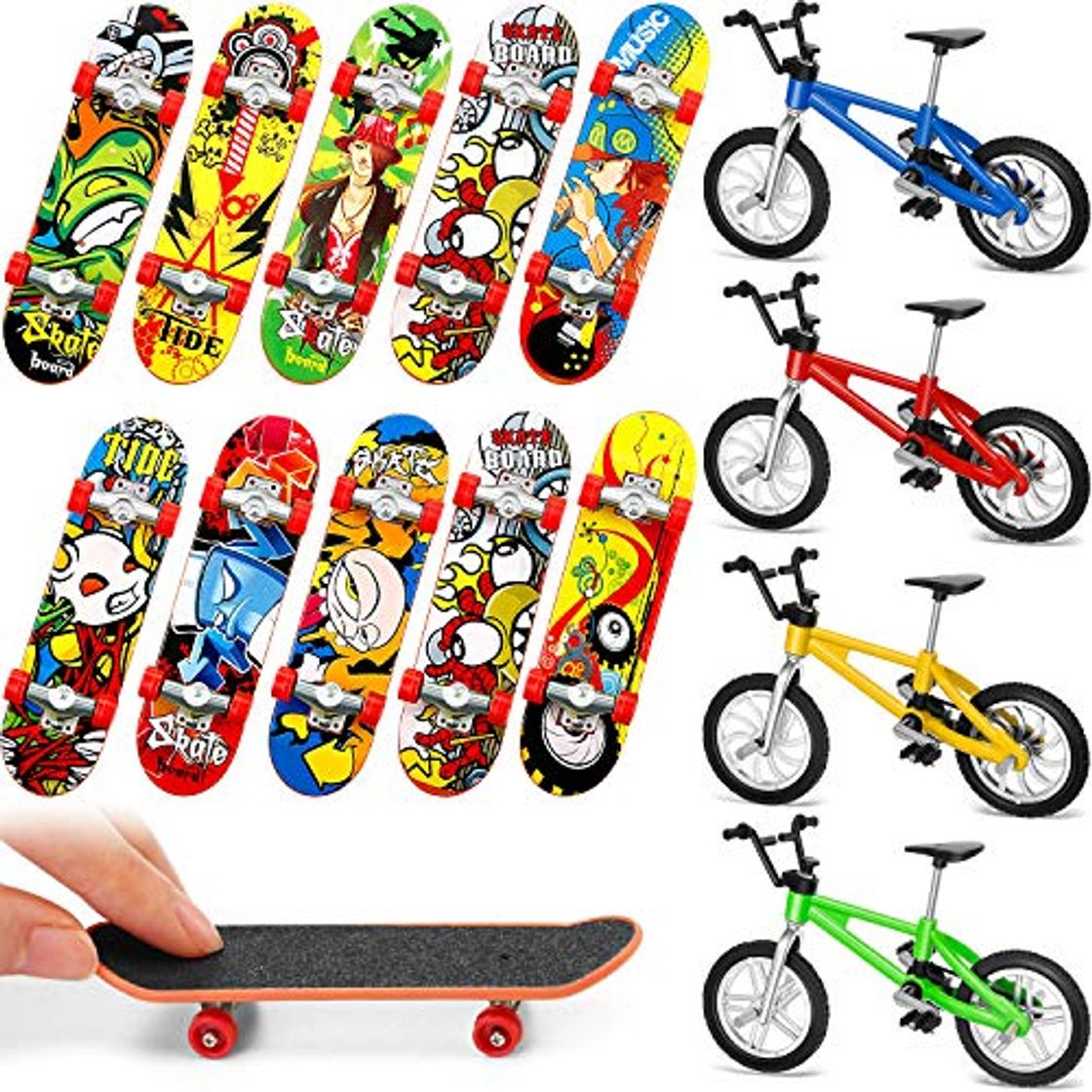 Producto Gejoy 14 Piezas Bicicletas Patinetas de Dedo Monopatines Bicicleta de Dedo Favores de Fiesta de Regalo de Cumpleaños Deporte de Dedo Mini para Niñas y Niños