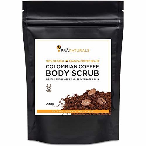 Social PraNaturals Exfoliante de Café Colombiano Puro con los Mejores Granos de Café