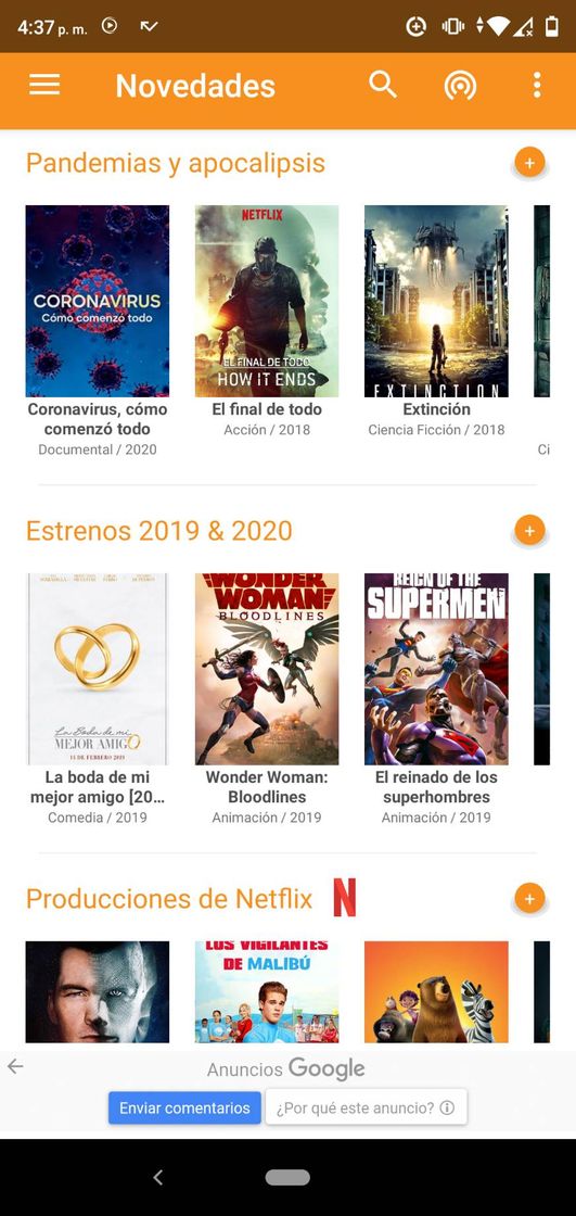 App Es una gran aplicación para ver películas y series 