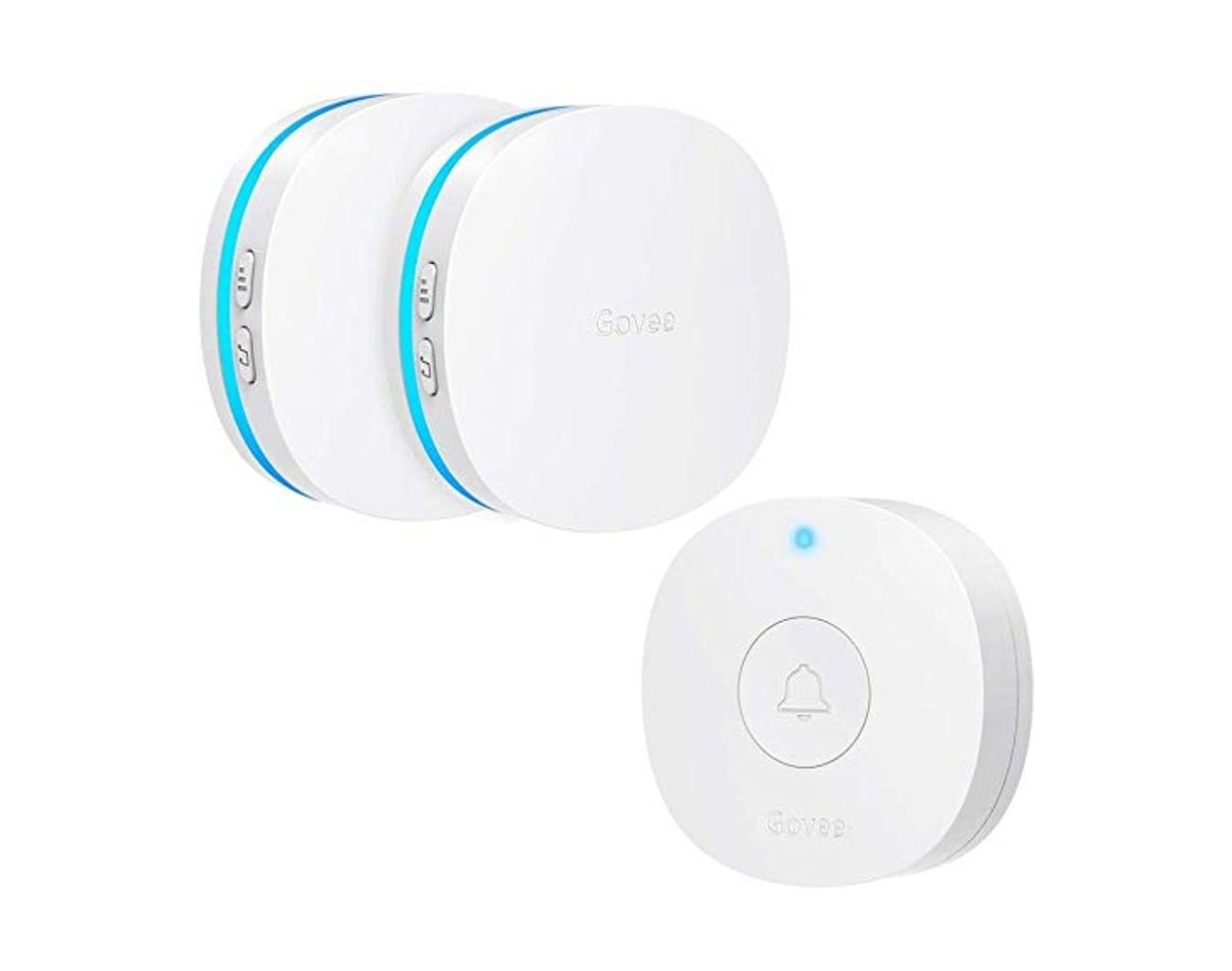 Social Timbre Inalámbrico para Puerta, Govee Timbre IP66 Impermeable con LED Flash, Volumen