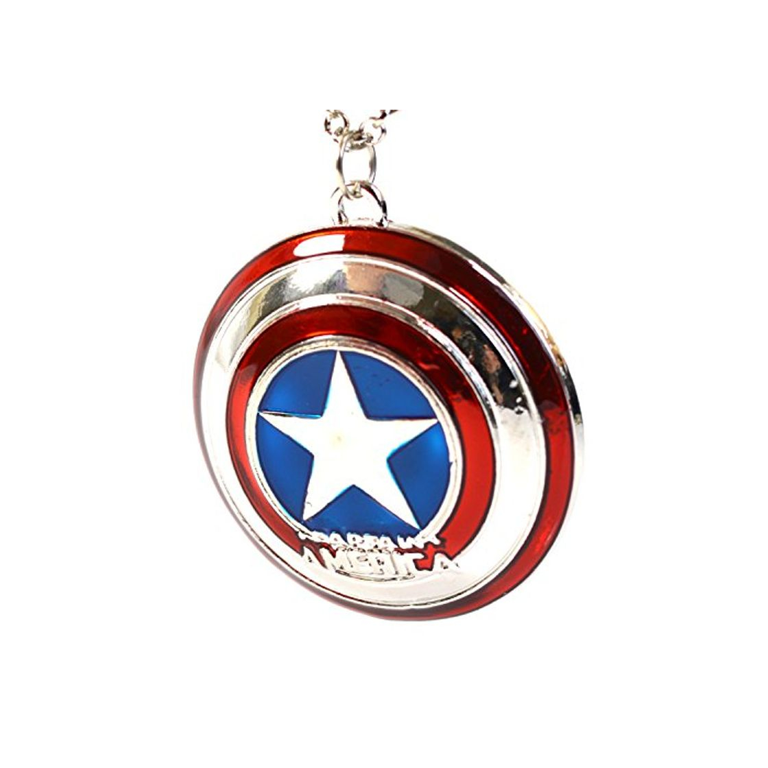 Product Collar con pendiente del escudo con estrella del superhéroe Capitán América de Marvel Los Vengadores para cosplay