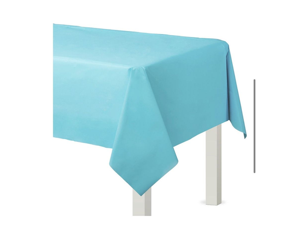 Producto Caribbean Blue Plastic Table Cover 54in x 108in