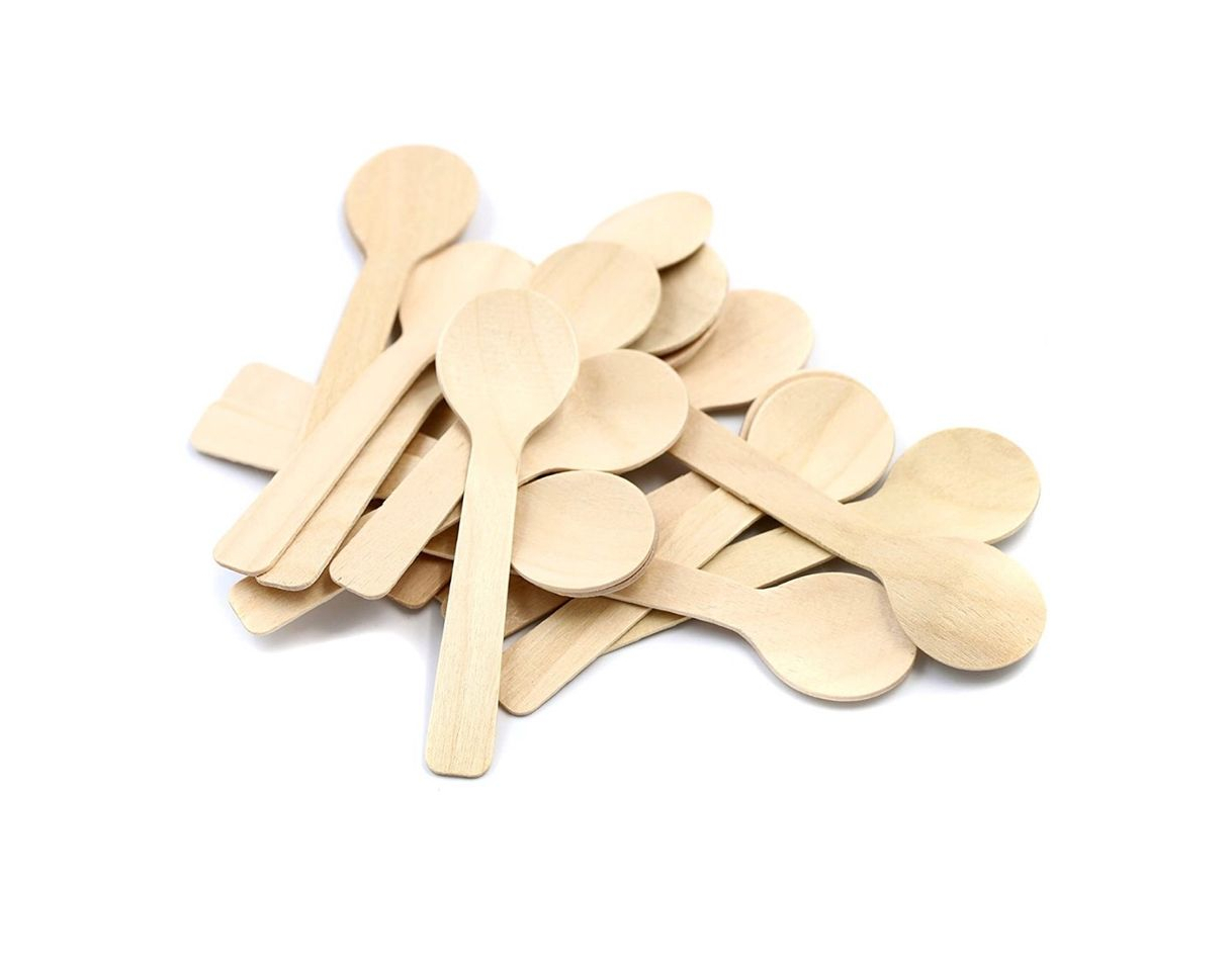 Producto Cucharas de madera desechables para postres