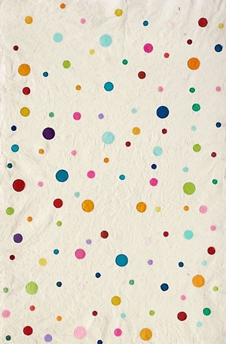 Producto Multicolored Dots On White Handmade Paper