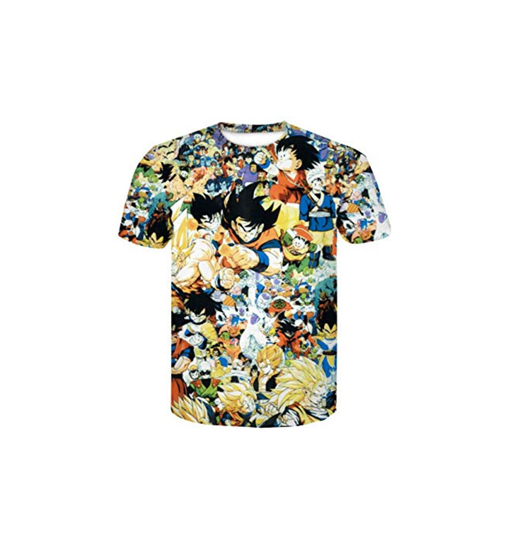 Social Camiseta Dragon Ball Niño Unisex Hombres Mujer 3D Impresión Camisetas y Camisas