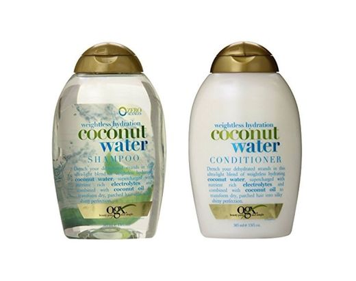 OGX Weightless Hydration Coconut Water Shampoo & Conditioner, 13 Ounce