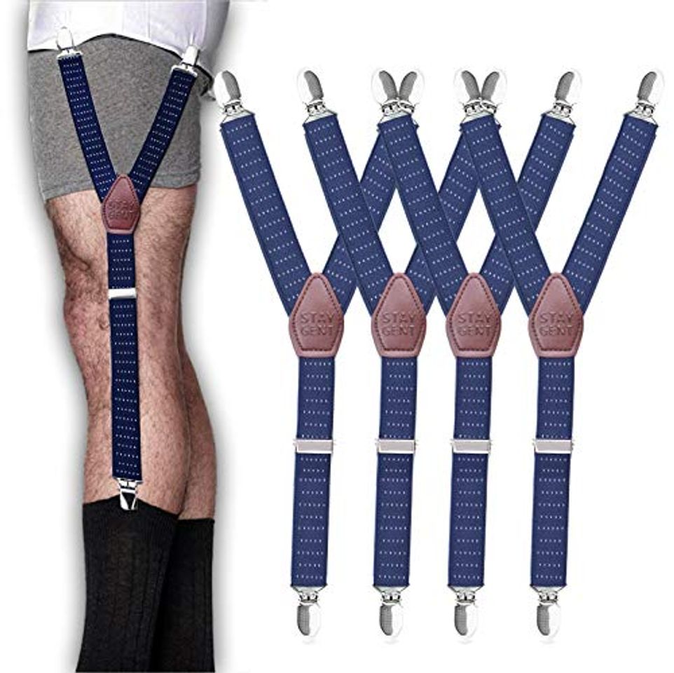 Social STAY GENT 2 Pares Tirantes Estancia de la camisa de los hombres