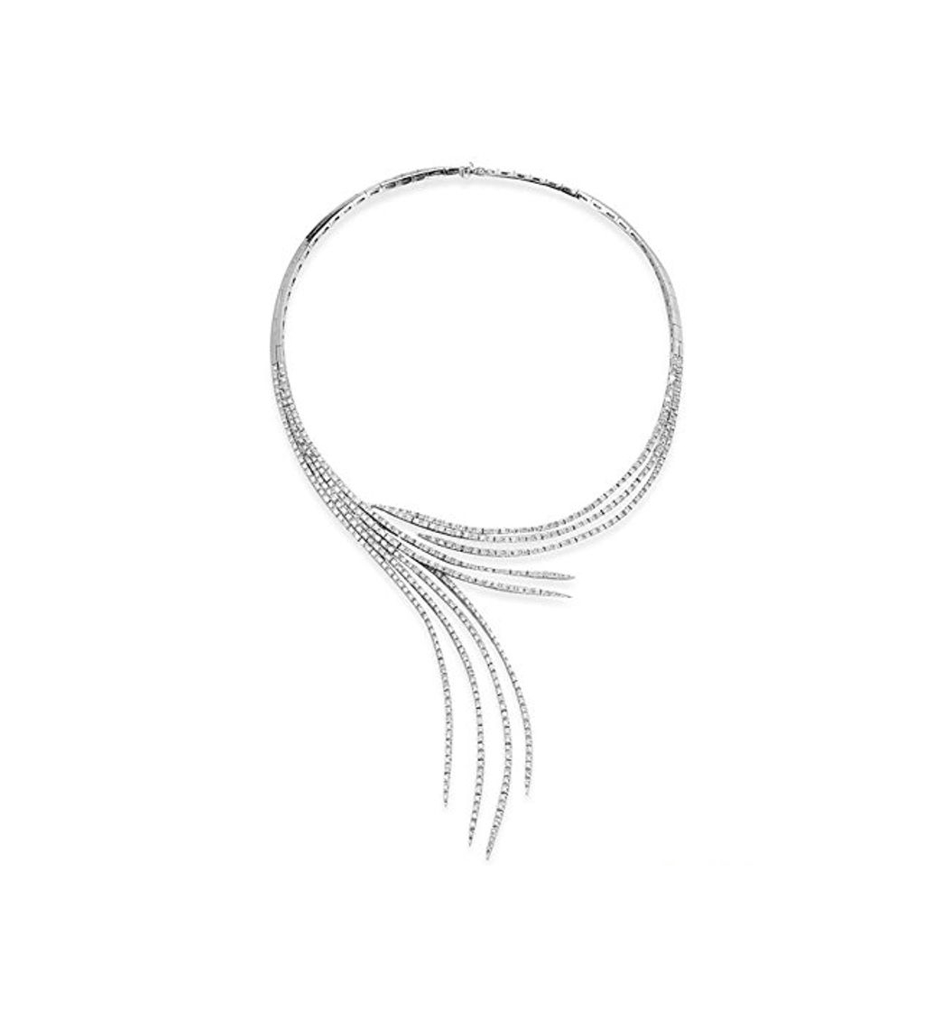 Social COLLAR ORO BLANCO Y CRISTALES CT 7