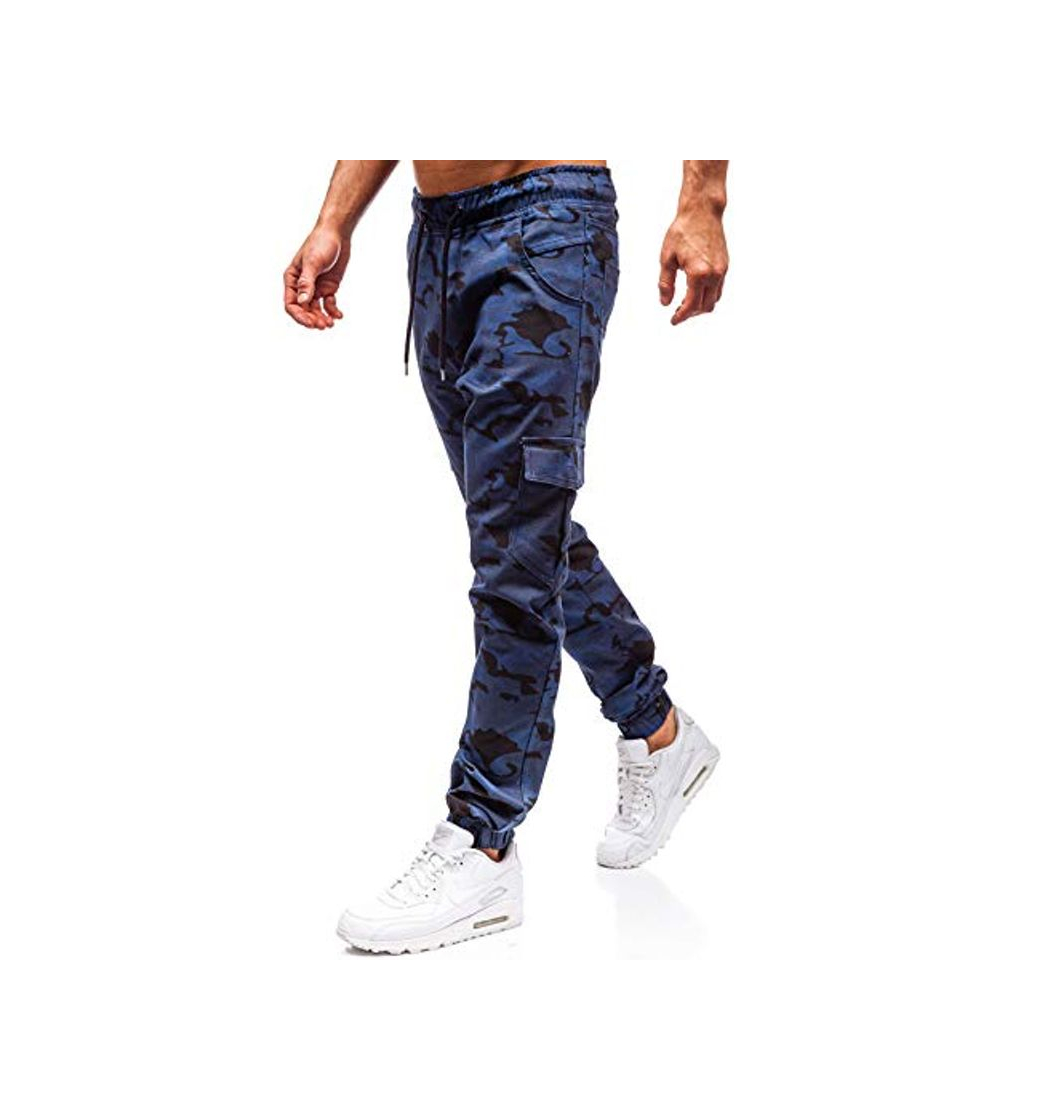 Producto BOLF Hombre Pantalón Jogger Pantalones de Algodón Pantalón Deportivo Estilo Urbano 0404 Azul L [6F6]