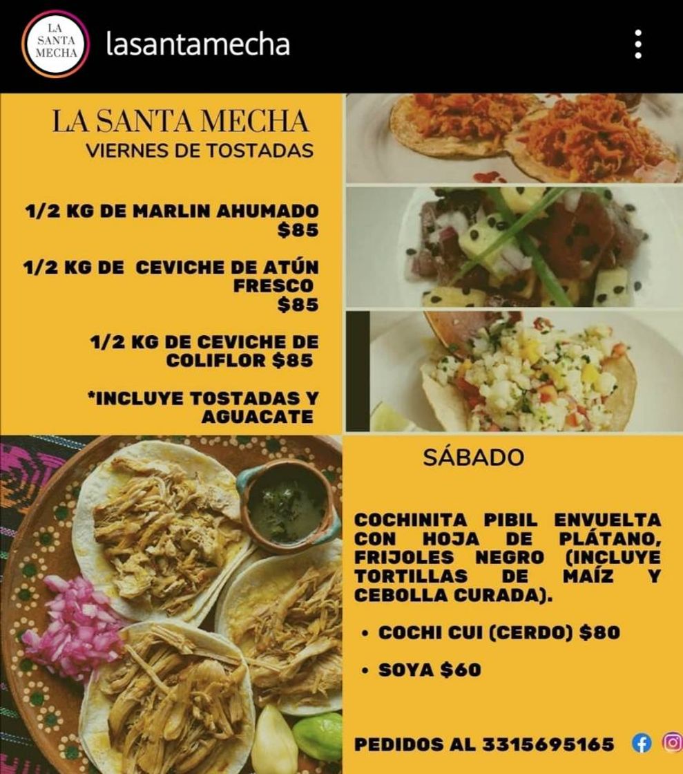 Restaurantes https://instagram.com/lasantamecha?igshid=ykky0p8zbk85