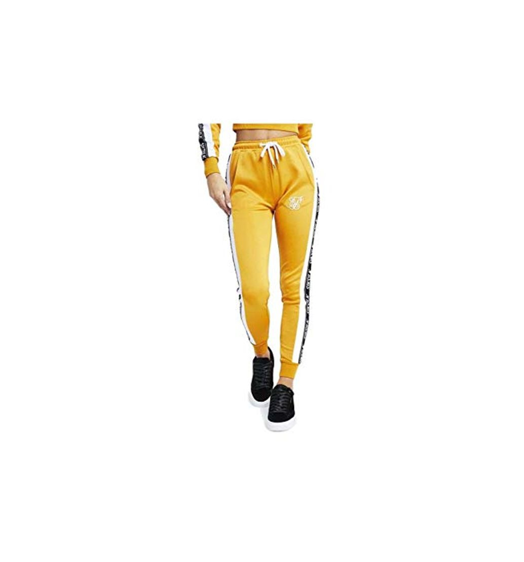 Social Pantalones Siksilk - 90Žs Panel Poly Joggers Amarillo/Blanco/Negro Talla: 10 S
