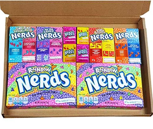 Nerds American Sweets Selection Box Retro Sweets Caja de dulces Rainbow Nerds Sweets Nerds Sweets Box