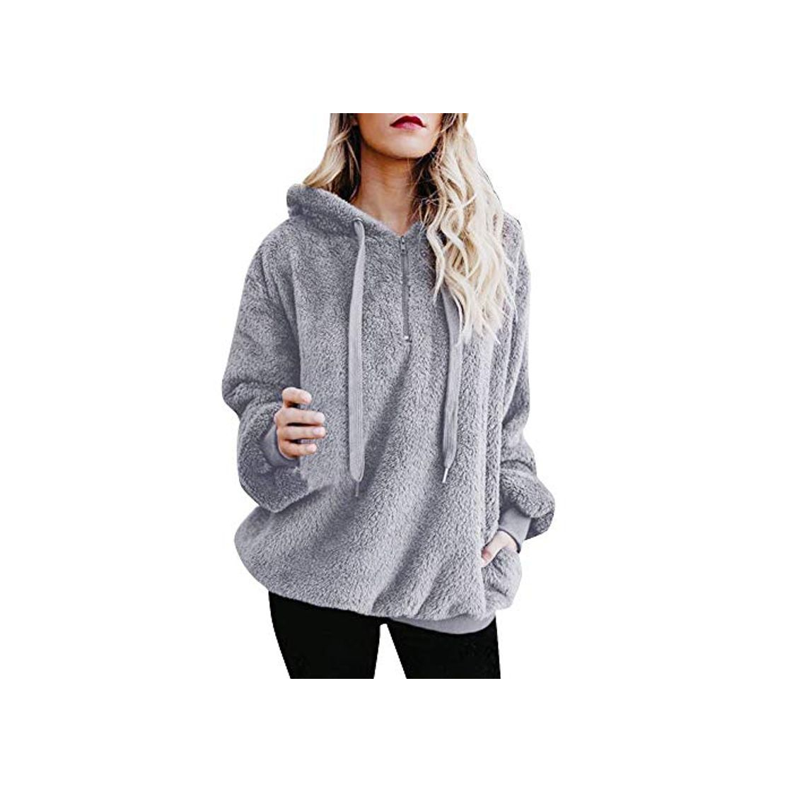 Social Mujer Sudadera Caliente y Esponjoso Tops Chaqueta Suéter Abrigo Jersey Mujer Otoño