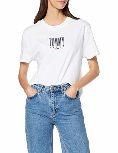 Tommy Jeans Mujer Embroidery Graphic Tee Camiseta   Blanco