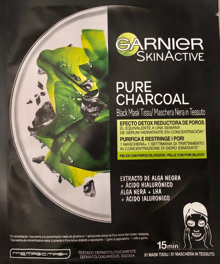 Beauty Garnier Pure Active CHARCOAL Anti-Blackhead Peel-Off Negro cepillo de cabello