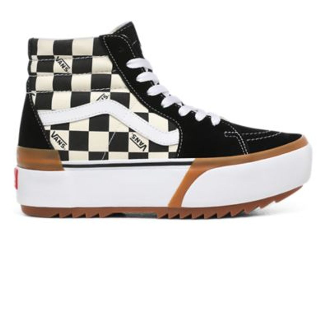 Moda Zapatillas Checkerboard Sk8-Hi Stacked | Negro | Vans