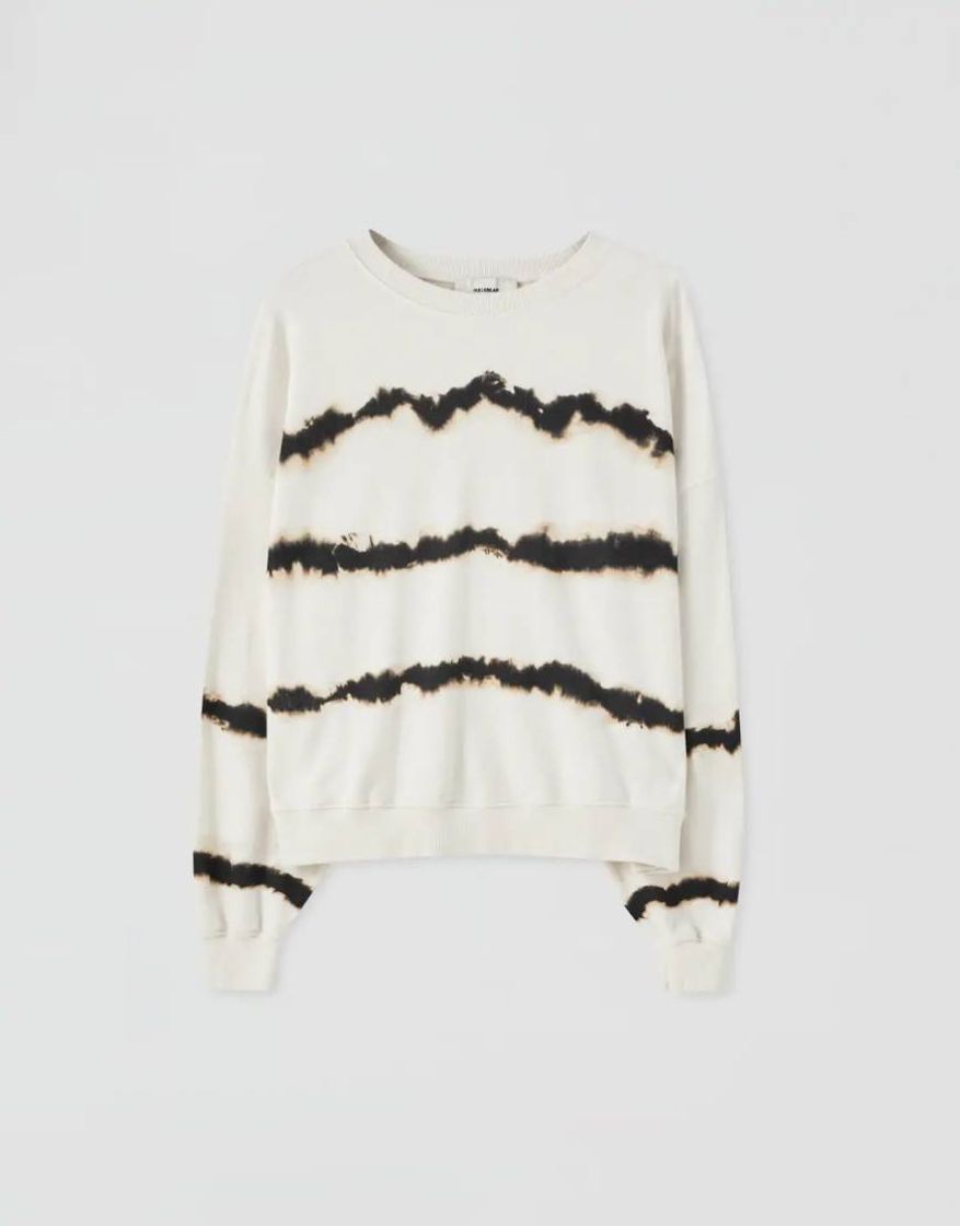 Moda Sudadera rayas tie-dye pull and bear