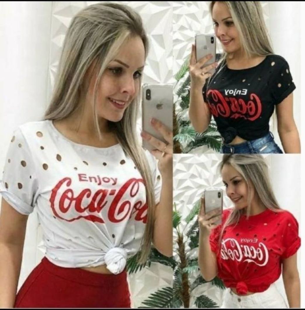 Moda Blusinha da coca cola 