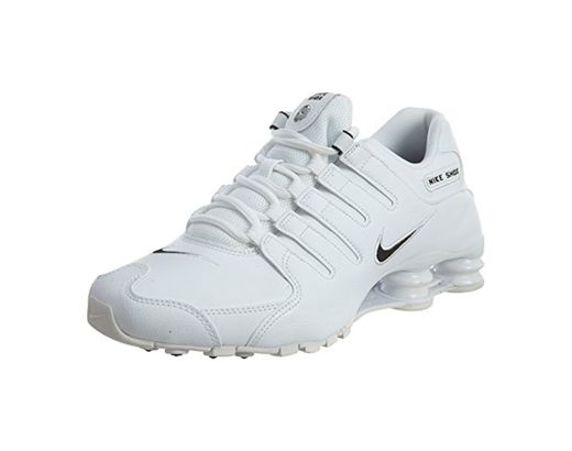 Nike Mens Shox NZ EU White Black Synthetic Leather Trainers 44