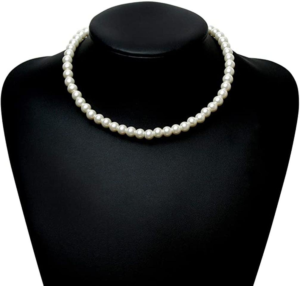Social BABEYOND Collar Redondo de Perlas de Imitación de Perlas Collar de Perlas
