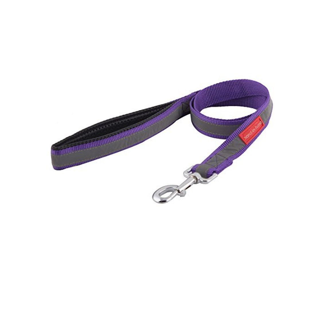 Products DealMux Nylon Cinta Reflective acolchoado Handle roxo coleiras de cães Corda 3