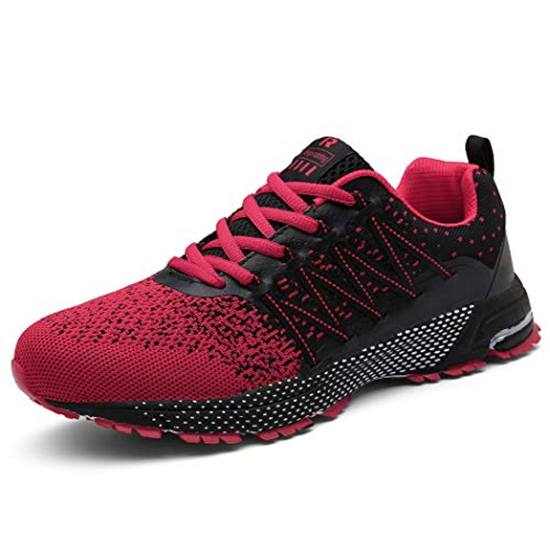 Producto SOLLOMENSI Zapatillas de Hombres Deporte Running Zapatos para Correr Gimnasio Sneakers Deportivas Padel Transpirables Casual Montaña 46 EU A Rojo