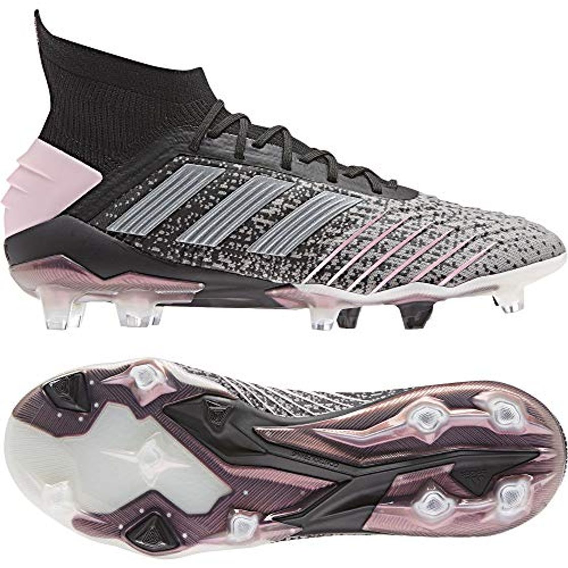 Product adidas Predator 19.1 FG Mujer, Bota de fútbol, Core Black-Silver Metallic-Solid Grey,