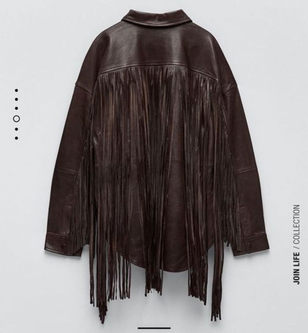 Fashion FRINGED LEATHER OVERSHIRT