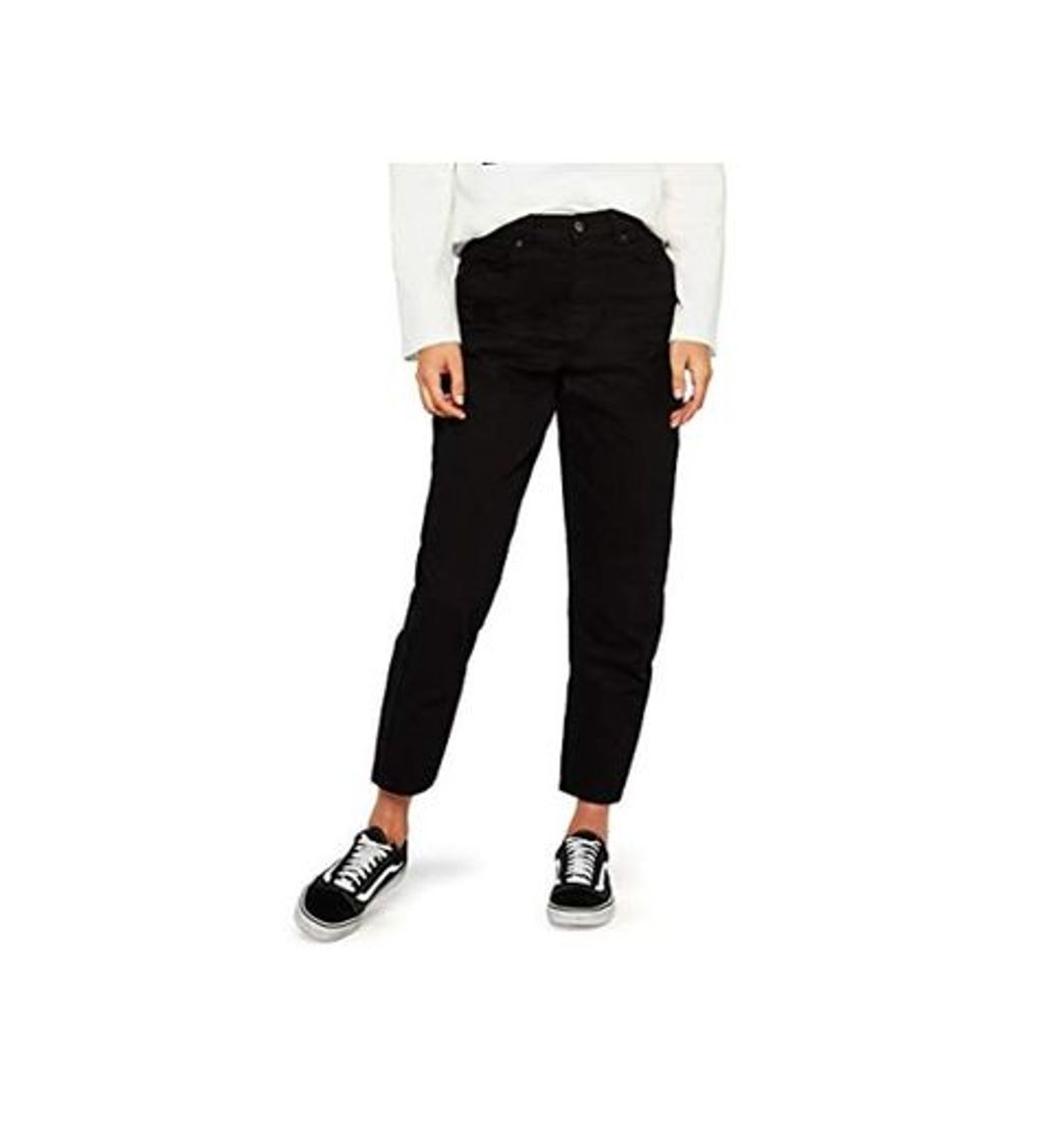 Social find. Balloon Fit, Vaqueros Straight para Mujer, Negro