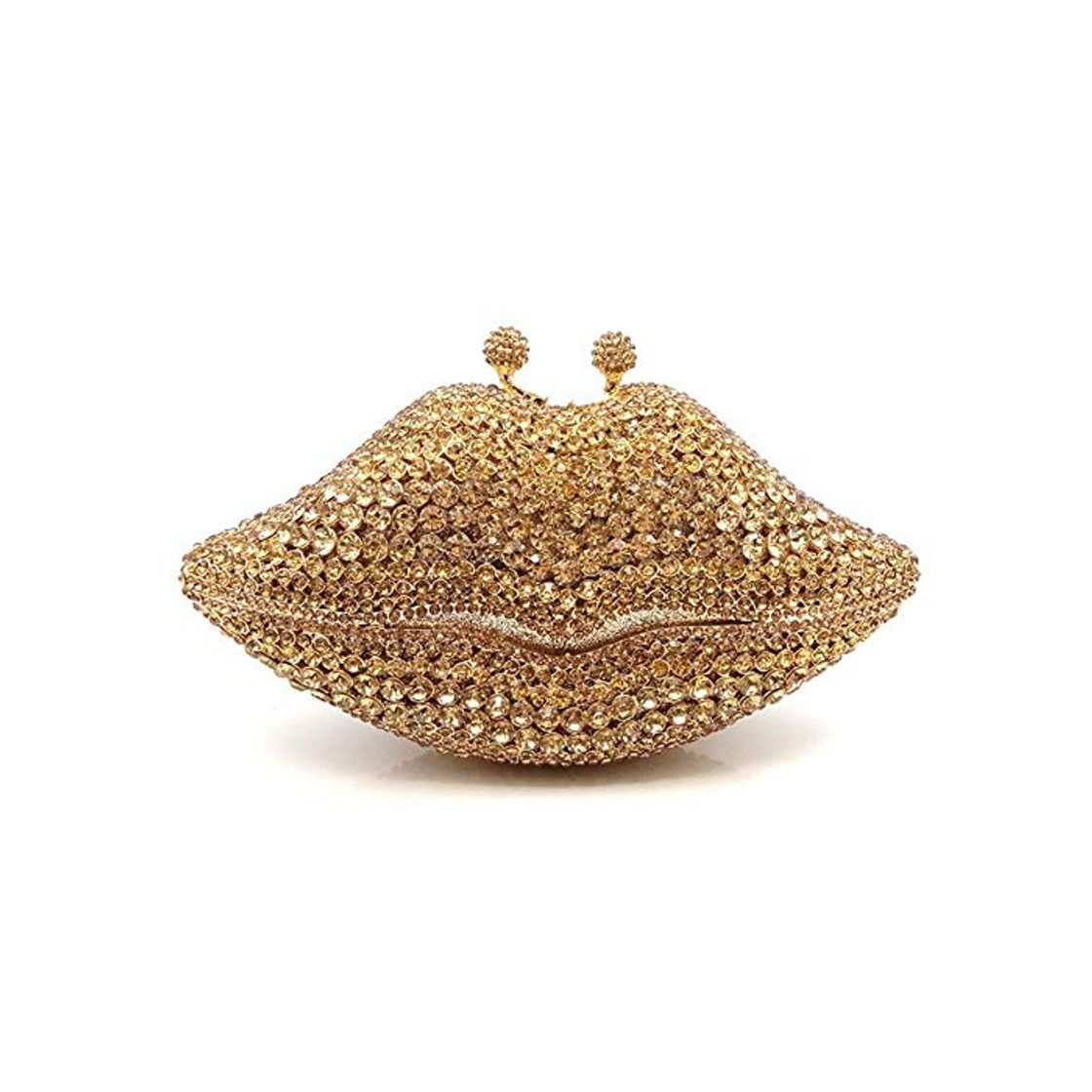 Moda ZKZK Billetera Brillante Labios Hecho Bellas creativos Forman Rhinestone del Diamante Banquetes Color sólido Bolso de Noche de Las Mujeres Metal la Cadena del Hombro de la Correa de Regalo vesti