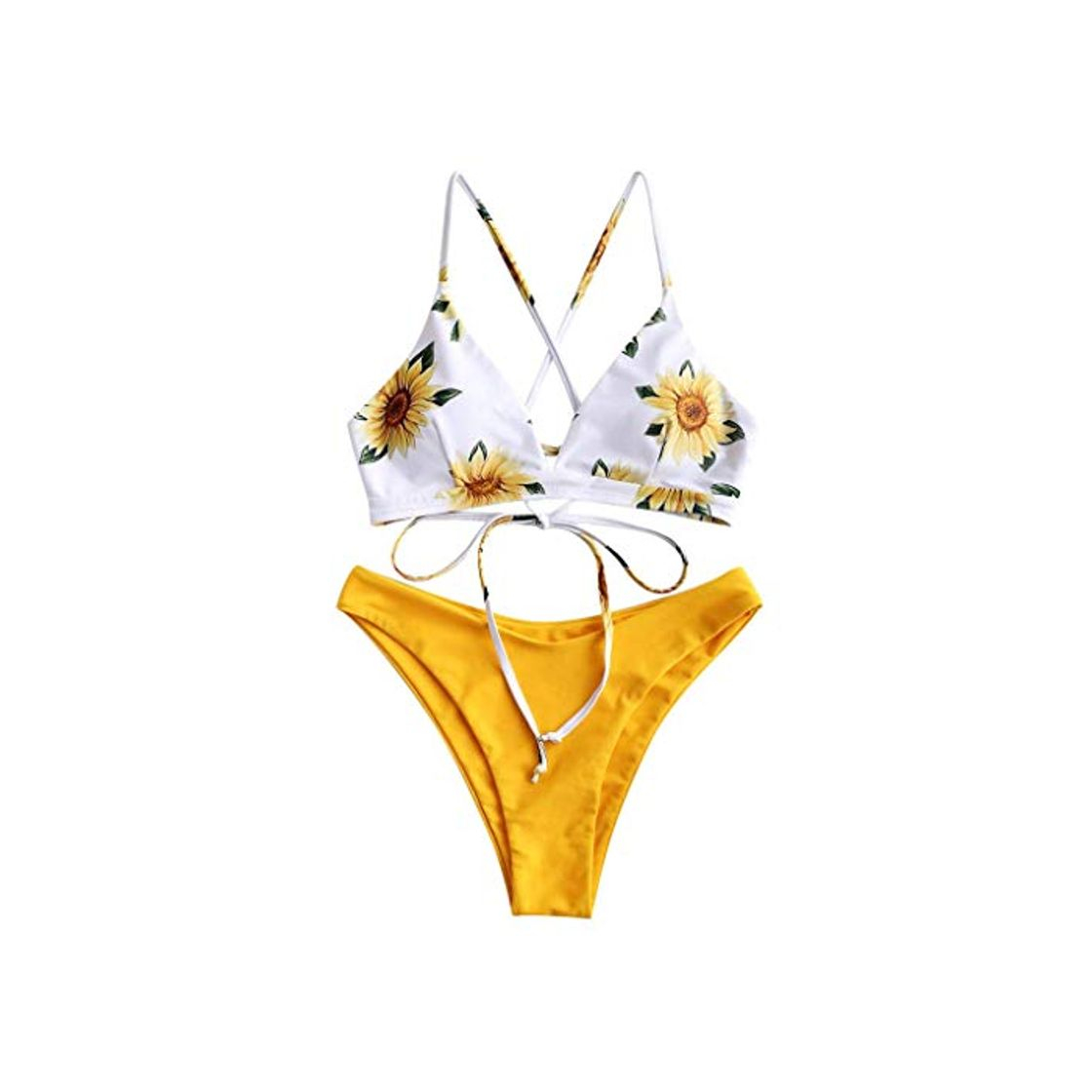 Producto Bikini Mujer Push Up Traje de baño Fresco con Estampado de Girasol