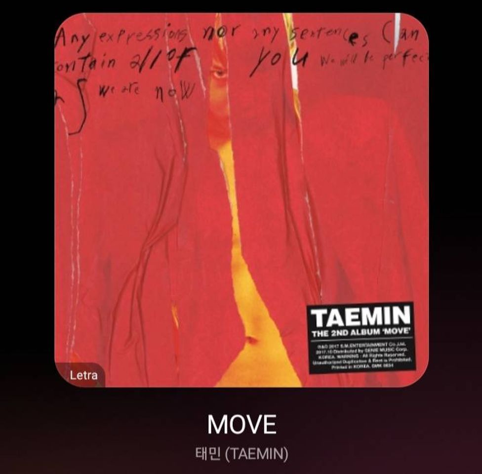 Canción 'MOVE' (TAEMIN)