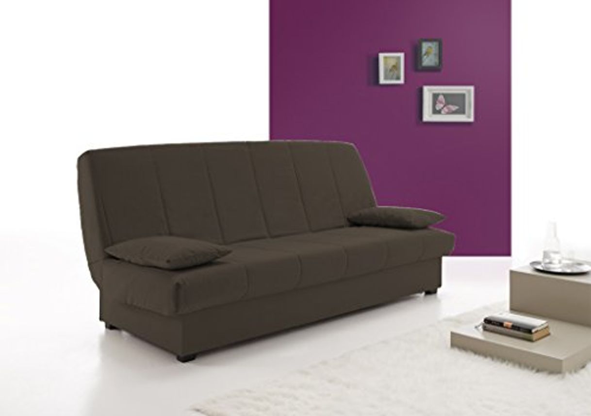 Producto Sofa Cama Clic CLAC con ARCÓN DE ALMACENAJE Chocolate