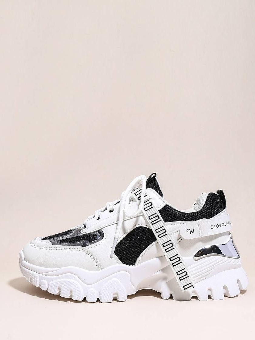 Social Chunky Trainers Preto e Branco
