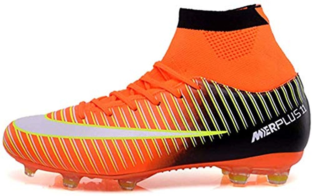 Moda VVTTY - Botas de fútbol transpirables con taco para hombre, zapatos de