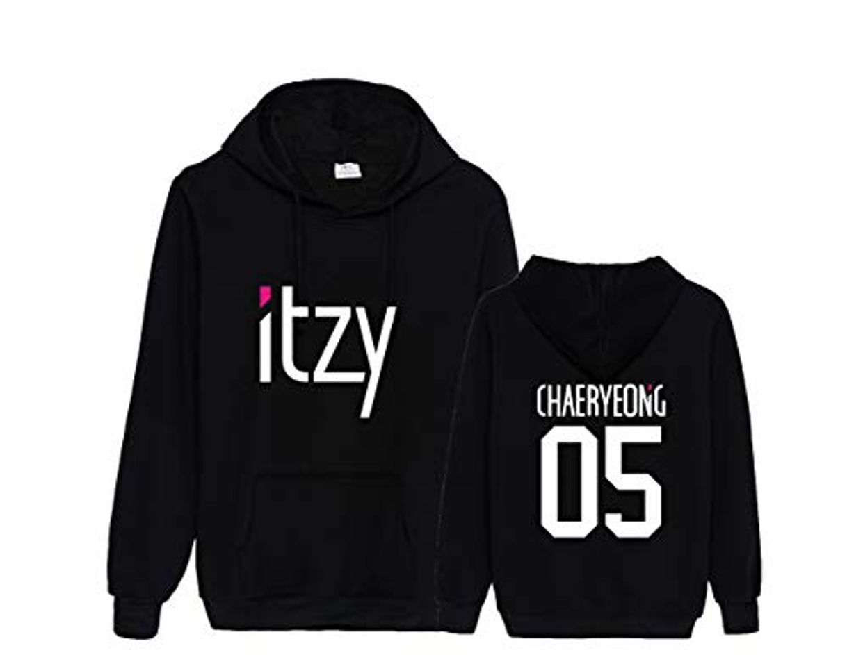 Moda KPOP ITZY Sudadera Las Sudaderas con Capucha de Manga Larga de otoño Invierno Abrigos Hoodies Casual Pullover Tops Ropa Deportiva y Casual Hombres y Mujeres Yuna RYUJIN CHAERYEONG Lia YEJI